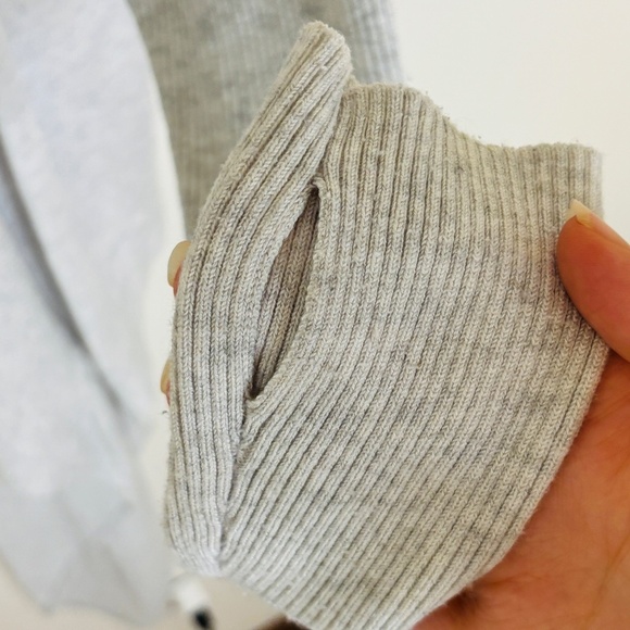 Lululemon Light Grey Wrap Sweater Sz Medium - Picture 9 of 9